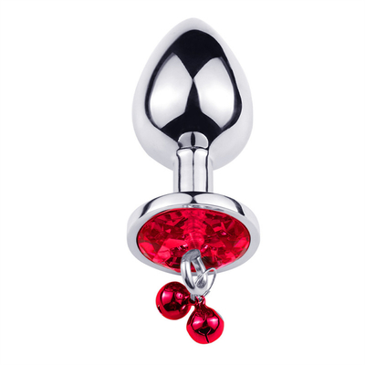 Anal Sex Toys Plug Butt Stainless Steel Crystal 3pcs Set Metal Anal Plug dengan Bell
