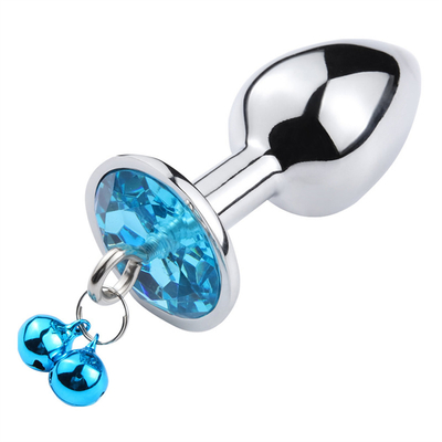 Anal Sex Toys Plug Butt Stainless Steel Crystal 3pcs Set Metal Anal Plug dengan Bell