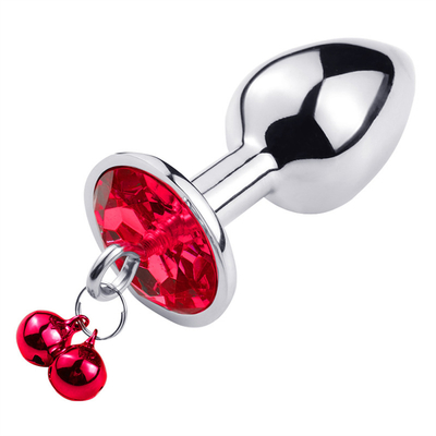 Anal Sex Toys Plug Butt Stainless Steel Crystal 3pcs Set Metal Anal Plug dengan Bell