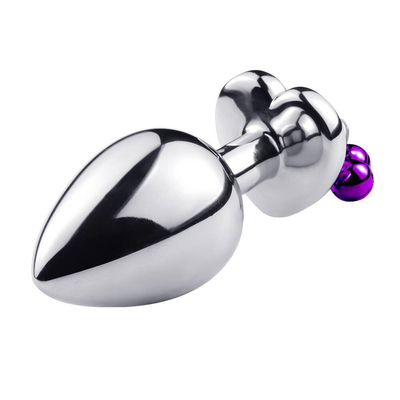 Ring Bell Butt Plug Anal mainan seks dengan rantai logam untuk pria dan wanita tahan air bahan berat kecil