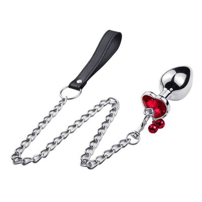 Ring Bell Butt Plug Anal mainan seks dengan rantai logam untuk pria dan wanita tahan air bahan berat kecil