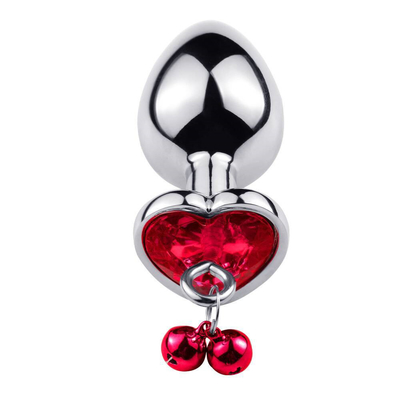 Ring Bell Butt Plug Anal mainan seks dengan rantai logam untuk pria dan wanita tahan air bahan berat kecil