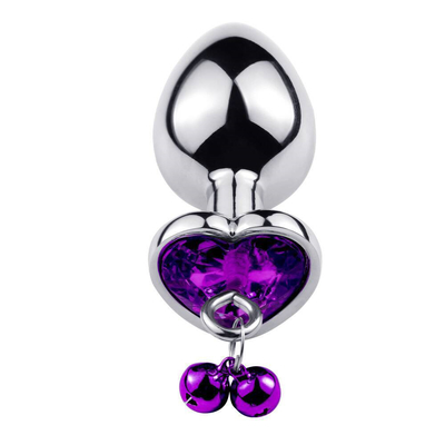 Ring Bell Butt Plug Anal mainan seks dengan rantai logam untuk pria dan wanita tahan air bahan berat kecil