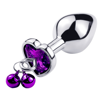 Ring Bell Butt Plug Anal mainan seks dengan rantai logam untuk pria dan wanita tahan air bahan berat kecil