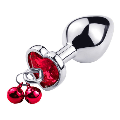 Ring Bell Butt Plug Anal mainan seks dengan rantai logam untuk pria dan wanita tahan air bahan berat kecil