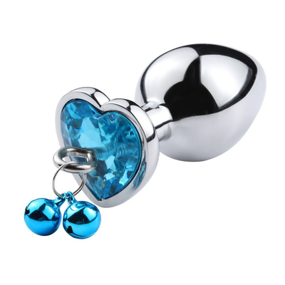 Ring Bell Butt Plug Anal mainan seks dengan rantai logam untuk pria dan wanita tahan air bahan berat kecil