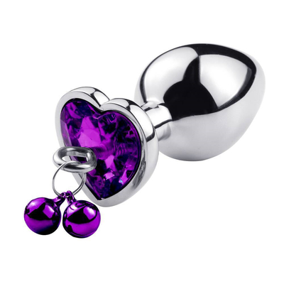 Ring Bell Butt Plug Anal mainan seks dengan rantai logam untuk pria dan wanita tahan air bahan berat kecil
