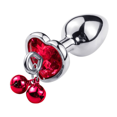 Ring Bell Butt Plug Anal mainan seks dengan rantai logam untuk pria dan wanita tahan air bahan berat kecil