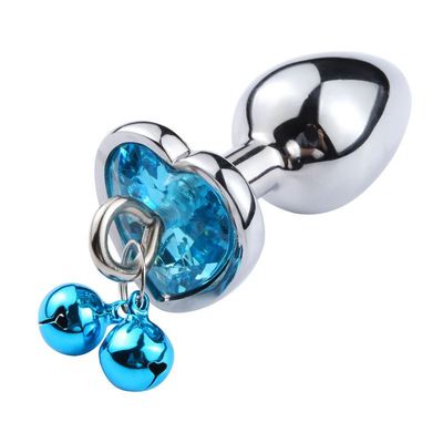 Ring Bell Butt Plug Anal mainan seks dengan rantai logam untuk pria dan wanita tahan air bahan berat kecil