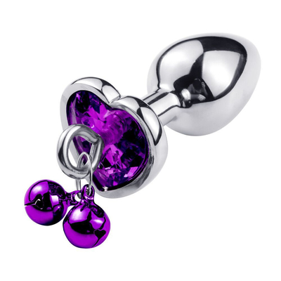 Ring Bell Butt Plug Anal mainan seks dengan rantai logam untuk pria dan wanita tahan air bahan berat kecil