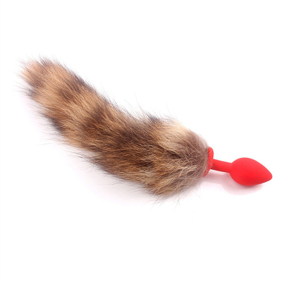 Pakai nyaman Anal Plug Toys Silikon Fox Tail Anal Plug Tail Anal Toys Wanita