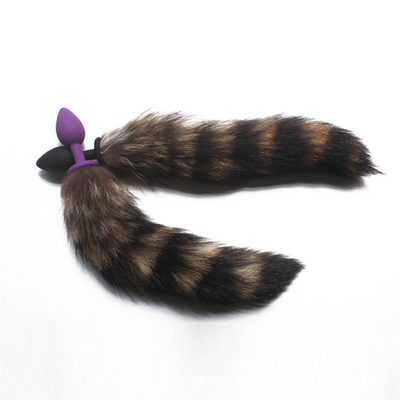 Pakai nyaman Anal Plug Toys Silikon Fox Tail Anal Plug Tail Anal Toys Wanita