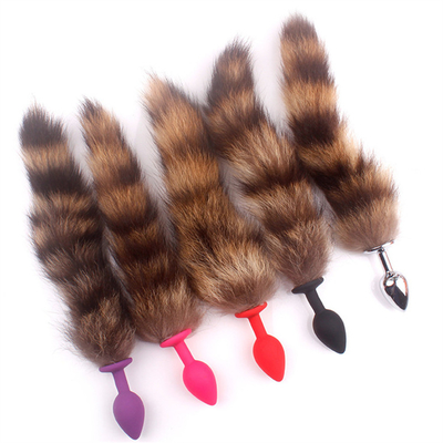 Pakai nyaman Anal Plug Toys Silikon Fox Tail Anal Plug Tail Anal Toys Wanita