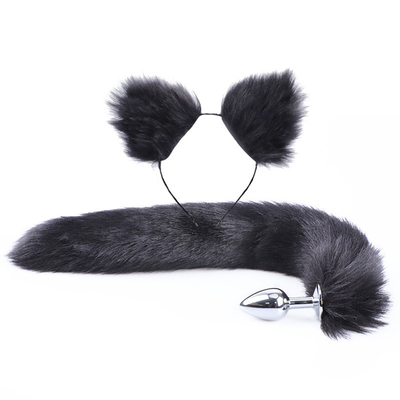 New Style Fox Tail Anal Plug Toys, Anal Butt Plug, Tail Anal Plug Untuk Wanita Fancy Cat Kitty Kostum Telinga Partai Kepala Rambut