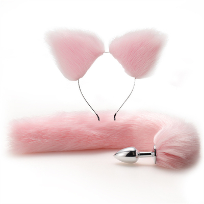 New Style Fox Tail Anal Plug Toys, Anal Butt Plug, Tail Anal Plug Untuk Wanita Fancy Cat Kitty Kostum Telinga Partai Kepala Rambut