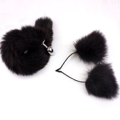 New Style Fox Tail Anal Plug Toys, Anal Butt Plug, Tail Anal Plug Untuk Wanita Fancy Cat Kitty Kostum Telinga Partai Kepala Rambut