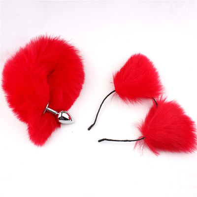 New Style Fox Tail Anal Plug Toys, Anal Butt Plug, Tail Anal Plug Untuk Wanita Fancy Cat Kitty Kostum Telinga Partai Kepala Rambut