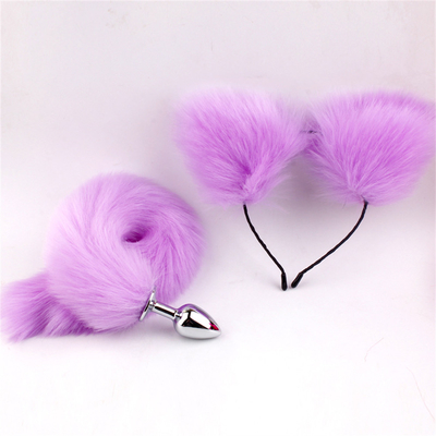New Style Fox Tail Anal Plug Toys, Anal Butt Plug, Tail Anal Plug Untuk Wanita Fancy Cat Kitty Kostum Telinga Partai Kepala Rambut