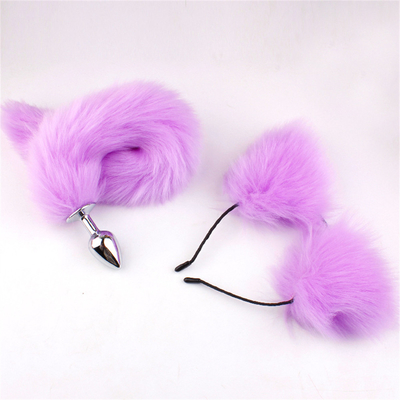 New Style Fox Tail Anal Plug Toys, Anal Butt Plug, Tail Anal Plug Untuk Wanita Fancy Cat Kitty Kostum Telinga Partai Kepala Rambut