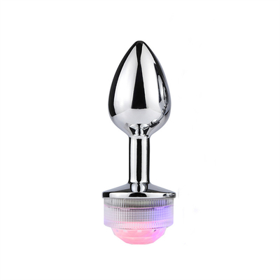 Mengubah warna Anus Pembesaran Anus Kaki Plug Dengan Remote Anal Light Up Plug Anal Plug Dengan Lampu Led