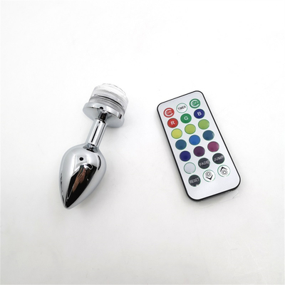 Mengubah warna Anus Pembesaran Anus Kaki Plug Dengan Remote Anal Light Up Plug Anal Plug Dengan Lampu Led
