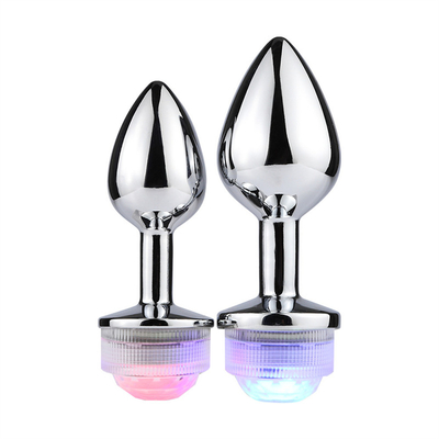 Mengubah warna Anus Pembesaran Anus Kaki Plug Dengan Remote Anal Light Up Plug Anal Plug Dengan Lampu Led