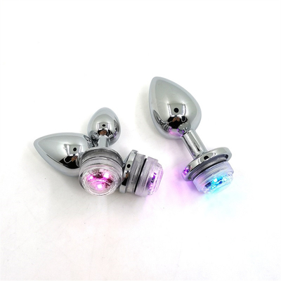 Mengubah warna Anus Pembesaran Anus Kaki Plug Dengan Remote Anal Light Up Plug Anal Plug Dengan Lampu Led