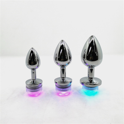 Mengubah warna Anus Pembesaran Anus Kaki Plug Dengan Remote Anal Light Up Plug Anal Plug Dengan Lampu Led
