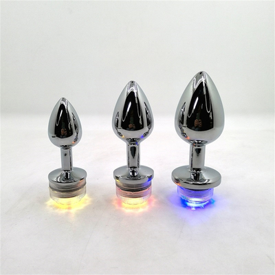 Mengubah warna Anus Pembesaran Anus Kaki Plug Dengan Remote Anal Light Up Plug Anal Plug Dengan Lampu Led