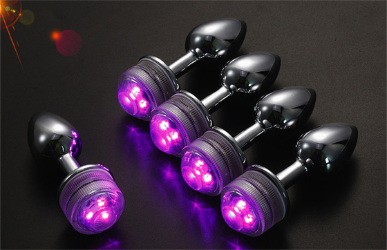 Mengubah warna Anus Pembesaran Anus Kaki Plug Dengan Remote Anal Light Up Plug Anal Plug Dengan Lampu Led