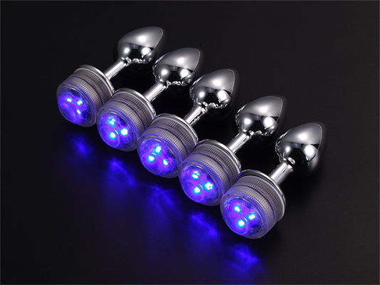 Mengubah warna Anus Pembesaran Anus Kaki Plug Dengan Remote Anal Light Up Plug Anal Plug Dengan Lampu Led