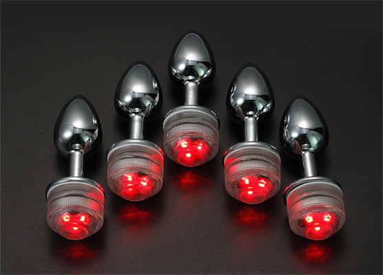 Mengubah warna Anus Pembesaran Anus Kaki Plug Dengan Remote Anal Light Up Plug Anal Plug Dengan Lampu Led