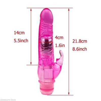 Rabbit Glans Penis G-Spot Vibrator Alat Wanita Silicone Vibration Vibrating dildo