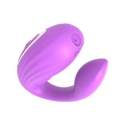 Tidak terlihat memakai alat pijat anal dan klitoris yang terbuat dari silikon medis bentuk U G spot vibrator mainan seks untuk wanita