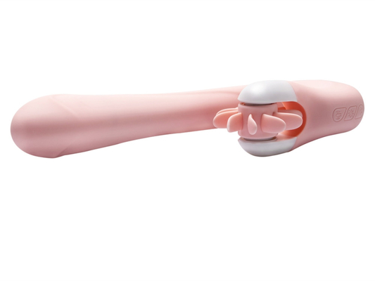 Lidah Oral Menjilat Klitoris Vibrator Pemanasan Cerdas Rotasi Lidah Vibrator Mainan Seks Untuk Wanita
