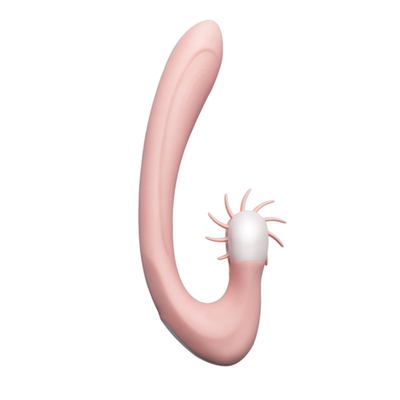 Lidah Oral Menjilat Klitoris Vibrator Pemanasan Cerdas Rotasi Lidah Vibrator Mainan Seks Untuk Wanita