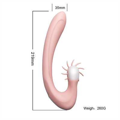 Lidah Oral Menjilat Klitoris Vibrator Pemanasan Cerdas Rotasi Lidah Vibrator Mainan Seks Untuk Wanita