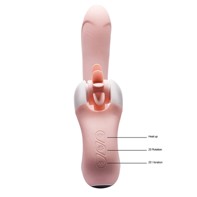 Lidah Oral Menjilat Klitoris Vibrator Pemanasan Cerdas Rotasi Lidah Vibrator Mainan Seks Untuk Wanita