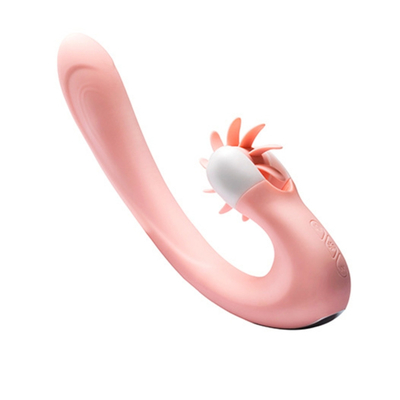 Lidah Oral Menjilat Klitoris Vibrator Pemanasan Cerdas Rotasi Lidah Vibrator Mainan Seks Untuk Wanita