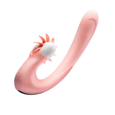Lidah Oral Menjilat Klitoris Vibrator Pemanasan Cerdas Rotasi Lidah Vibrator Mainan Seks Untuk Wanita