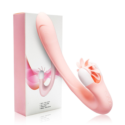 Lidah Oral Menjilat Klitoris Vibrator Pemanasan Cerdas Rotasi Lidah Vibrator Mainan Seks Untuk Wanita