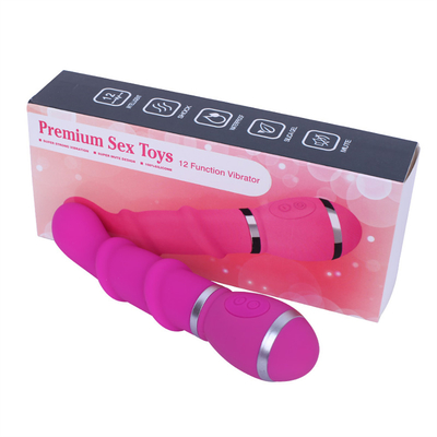 12 Kecepatan Silicone Caterpillar Bentuk Vibrator Pijat Vaginal untuk Permainan Seks Wanita