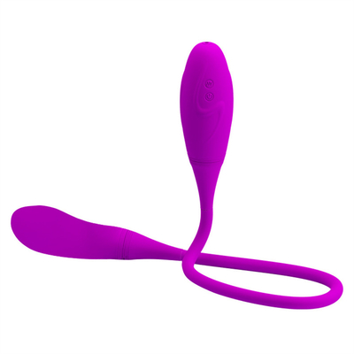 Anal Double Vibrator 6 Multi-Speed G-spot Vibrator Telur Rechargeable Vibrator Klitoris Untuk Pasangan