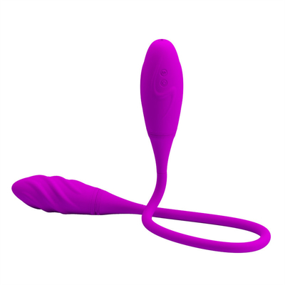 Anal Double Vibrator 6 Multi-Speed G-spot Vibrator Telur Rechargeable Vibrator Klitoris Untuk Pasangan