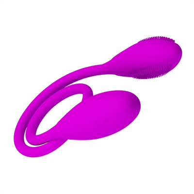 Anal Double Vibrator 6 Multi-Speed G-spot Vibrator Telur Rechargeable Vibrator Klitoris Untuk Pasangan