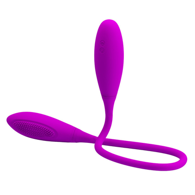Anal Double Vibrator 6 Multi-Speed G-spot Vibrator Telur Rechargeable Vibrator Klitoris Untuk Pasangan