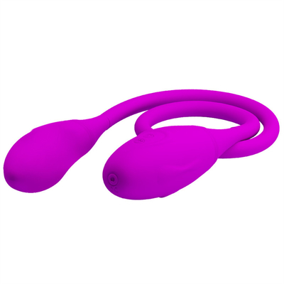 Anal Double Vibrator 6 Multi-Speed G-spot Vibrator Telur Rechargeable Vibrator Klitoris Untuk Pasangan