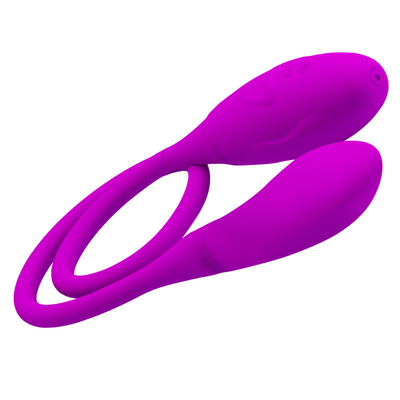 Anal Double Vibrator 6 Multi-Speed G-spot Vibrator Telur Rechargeable Vibrator Klitoris Untuk Pasangan