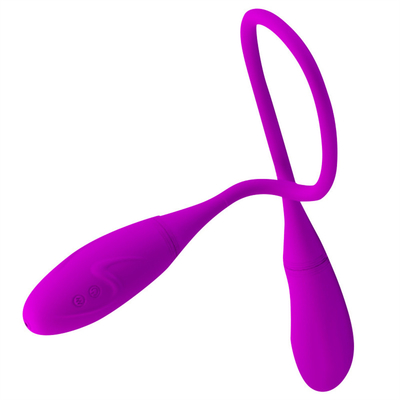 Anal Double Vibrator 6 Multi-Speed G-spot Vibrator Telur Rechargeable Vibrator Klitoris Untuk Pasangan