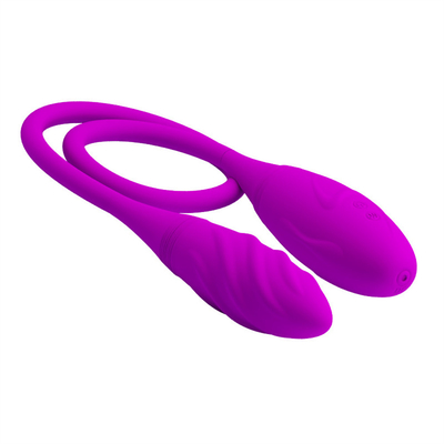 Anal Double Vibrator 6 Multi-Speed G-spot Vibrator Telur Rechargeable Vibrator Klitoris Untuk Pasangan